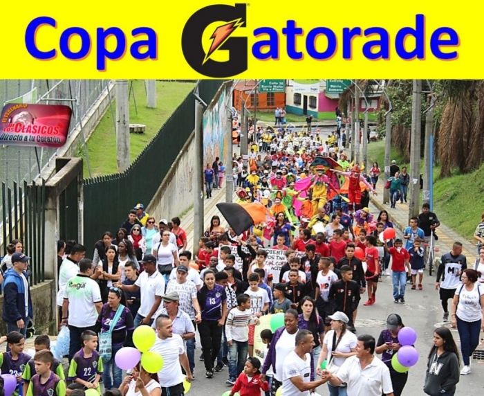 Inauguración de la Copa Gatorade en Itagüí, espectáculo de colorido deportivo